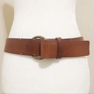 Theory Small Brown Leather Belt